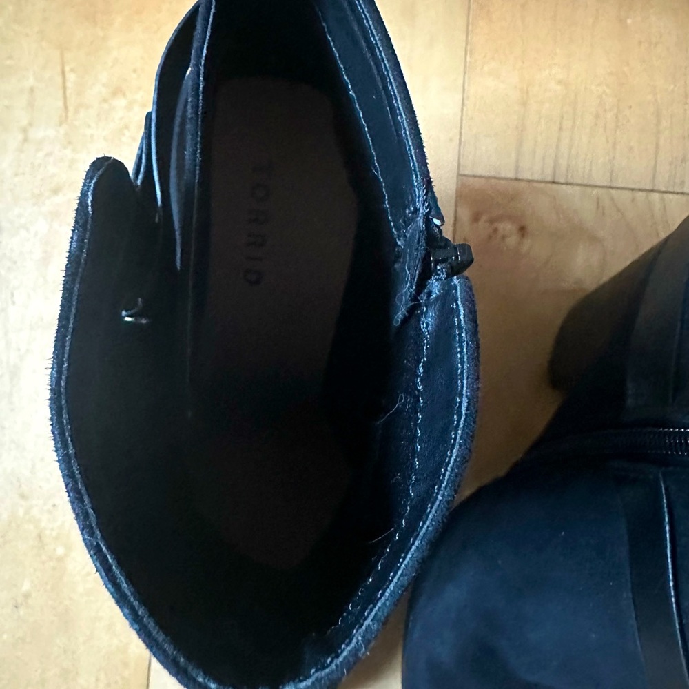 Black High Heel Ankle Boots, Wide - Picture 5 of 6